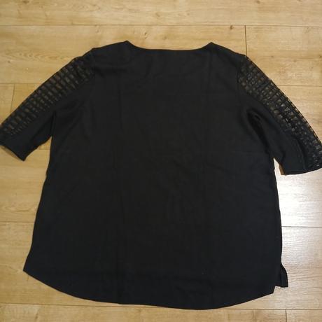 Elegantný svetrík s 3/4 transparentným rukávom, c&a,xl