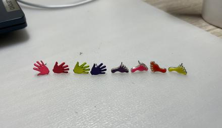 Farebne náušnice, c&a