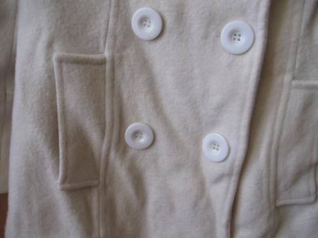 Dámsky biely kabát, s/m, s