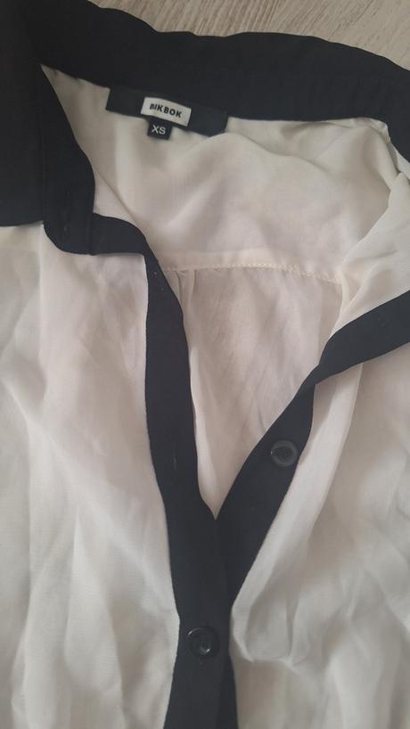 Biela saténová bluzka bikbok, xs