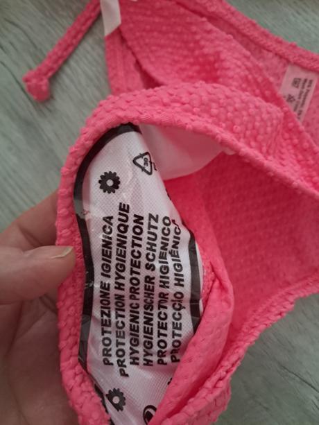 Neónové plavkové bikiny, farba neón viac do ružova, m / s