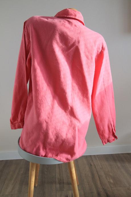 Ružová košeľa bavlna/ľan, l, l
