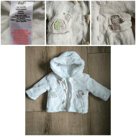 Krásny zimný kabátik pre bábätká, f&f,68