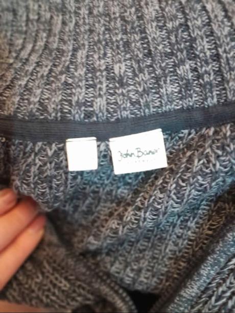 Melirovany modry sveter, bonprix,xxl
