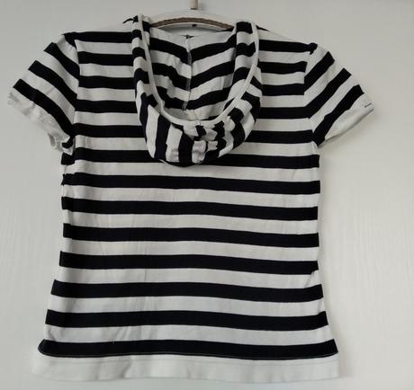 Pásikované tričko s kapucňou, h&m,170