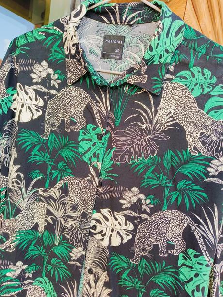 Košeľa z viskozy oversize medicine, xs