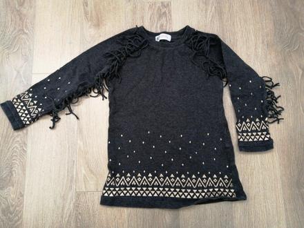 Svetrík so strapcami, h&m,104