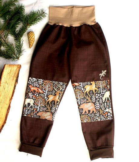 V lese, softshellové nohavice prechodné, 80 - 146