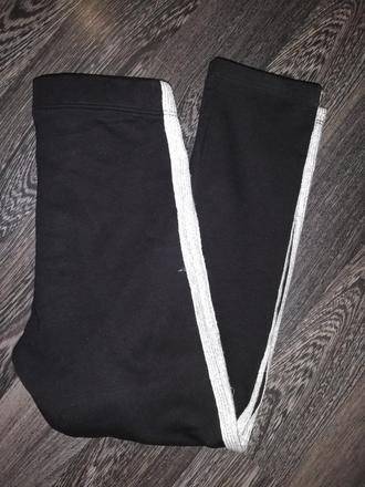 Teplákové nohavice/leginy s lampasmi 122/128, h&m,128