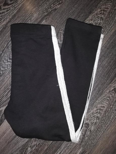 Teplákové nohavice/leginy s lampasmi 122/128, h&m,128
