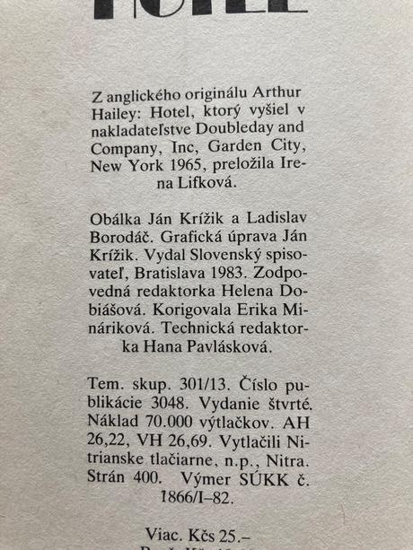 Hotel arthur hailey (1983), 