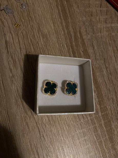 Luxusné náušnice pravé striebro s malachitom, 