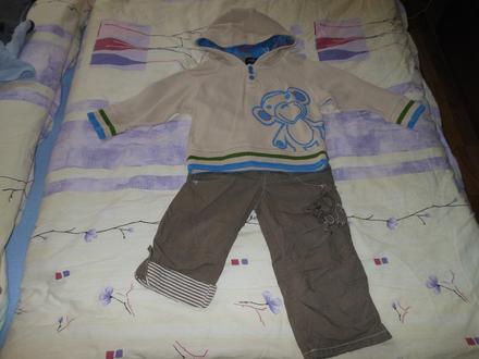 Podšité opičkové roll-up nohavice next 92/98, next,92