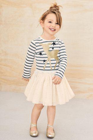 Lesklé tutu šaty next, next,74