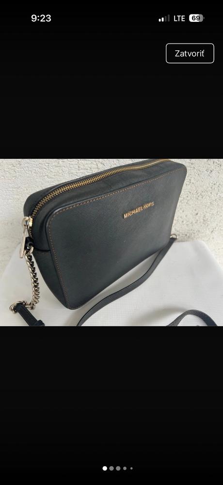 Cierna kozena michael kors kabelka crossby koza, michael kors