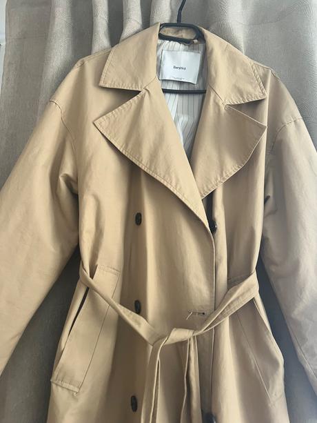 Bershka dlhy trenchcoat, bershka,m
