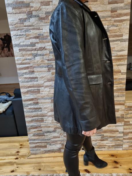 Kožený kabát top parádny stav veľkosť m, m