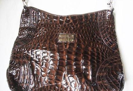 Hnedá lesklá kabelka marc picard, picard