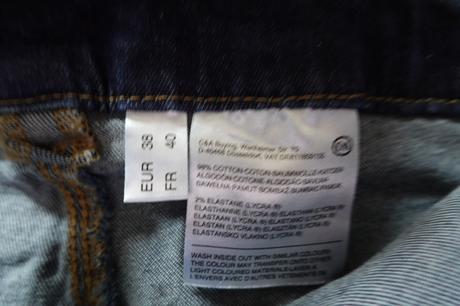 Tehotenské riflové kraťasky yessica, h&m,38