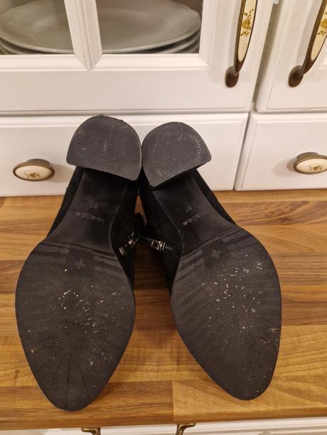 Kozene damske kotnikove cizmicky cierne wojas 37, wojas,37