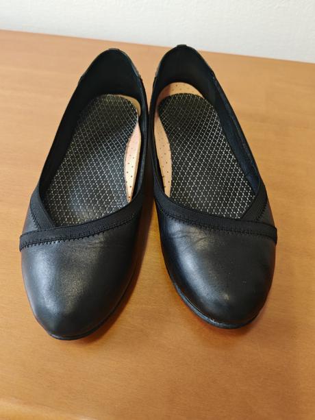 Kožené balerinky s ortopedickou vlozkou, 38