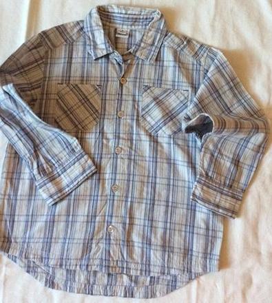 Bavlnená káro košeľa z dovozu v. 110/116, 110