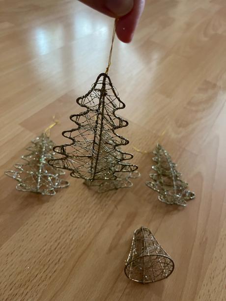 5 kovových vianočných ozdôb, 