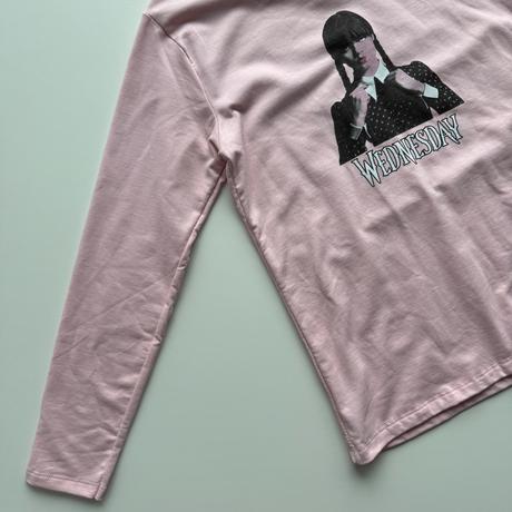 Dievčenské tričko s dlhým rukávom wednesday, 164 / 176