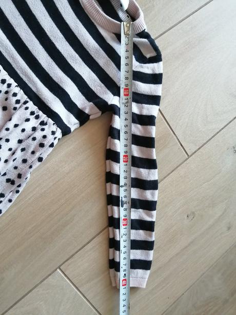 Teplejšie šaty, tunika bodkované, lupilu,110