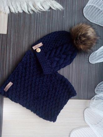 Čiapočka s brmbolcom+nakrcnik, 56 - 158