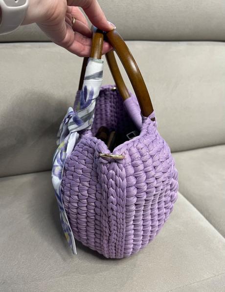 Handmade hackovana kabelka, 