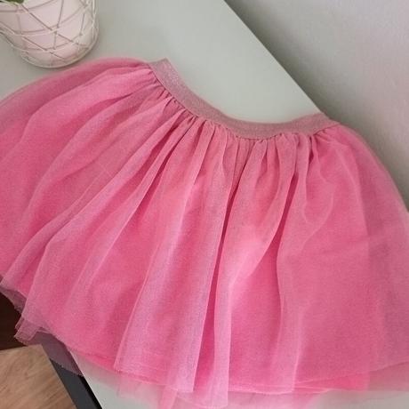 Ružová suknička s trblietkami, 116