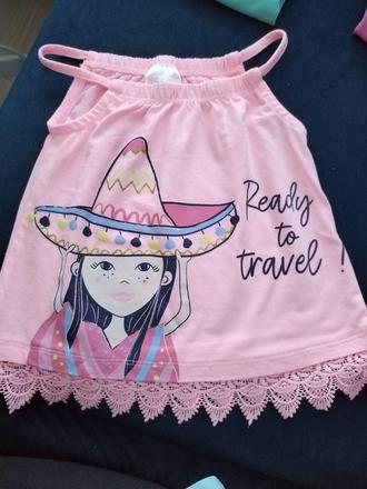 Jemneneónové tielko alebo šaty na menšie babo, 92