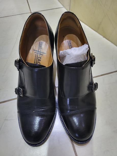 Čierne kožené poltopánky, 38