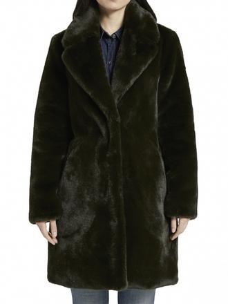 Kožušinový kabát -xs, tom tailor,xs