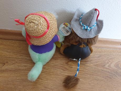 Plyšová opica + lev,