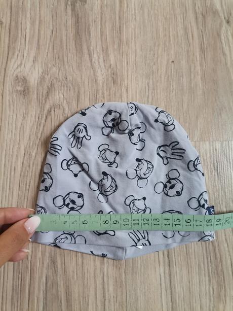 Bledomodrá čiapka mickey, h&m,62