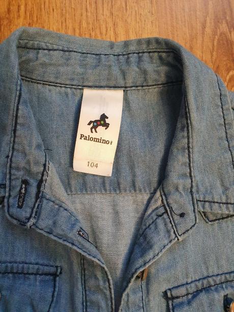 Dlhsia bluzka/tunika z tenkej rifloviny, palomino,104