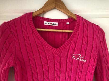 Ružový sveter retro jeans s/36, s