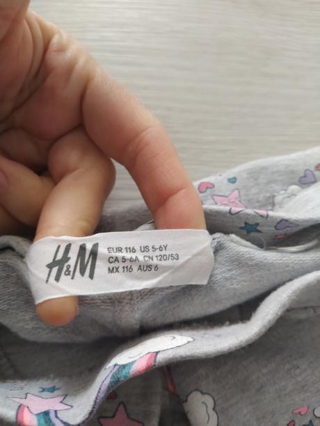 Sivé teplejšie legíny vel.5-6 rokov, h&m,116