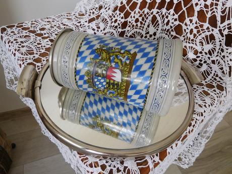 Korbel bayern s cínovým víkom, top top stav,, 