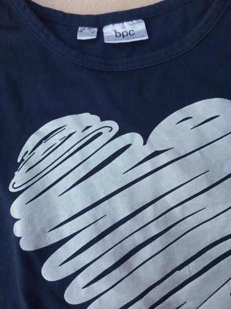 2x tričko so srdiečkom, bonprix,140