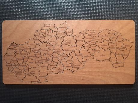 Drevené puzzle okresy slovenska,
