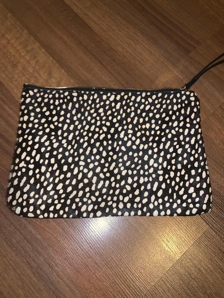 Clutch brusena koza zvieraci vzor, mango
