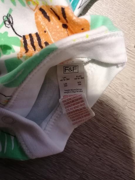 Detske body kr. rukav, f&f,62