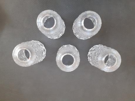 Sklenené kryty na luster 5 ks, 