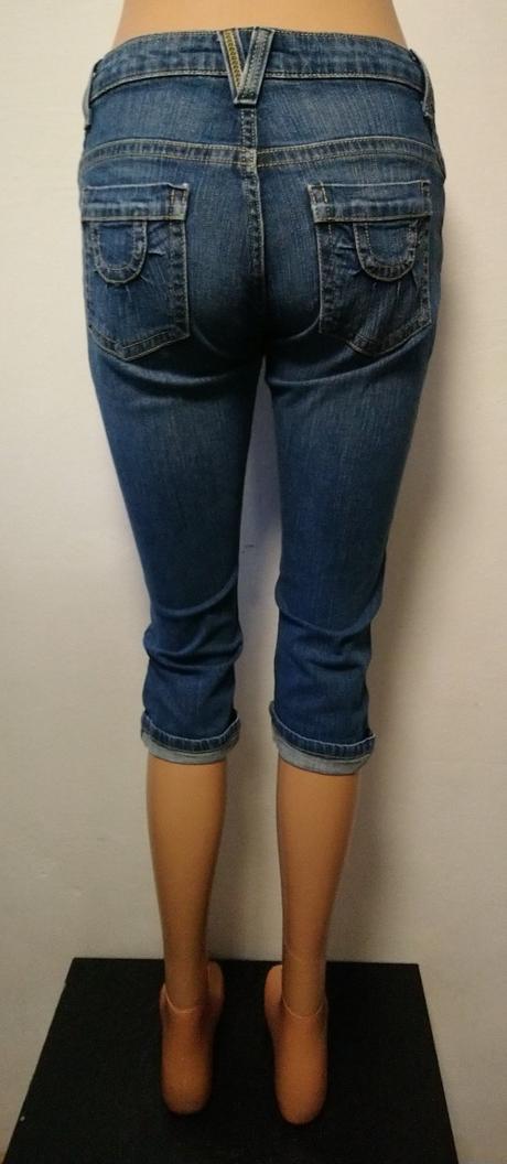 Dámske riflové elastické trištvrťáky, yessica, yessica,s