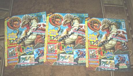 Časopisy o dinosauroch, komix,