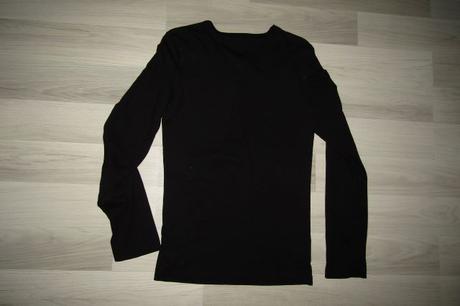 Nátelník- tričko s dlhým rukávom s roll-up rukávmi, h&m,164