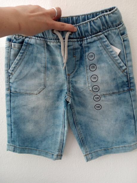 Kraťasy riflové, palomino,122